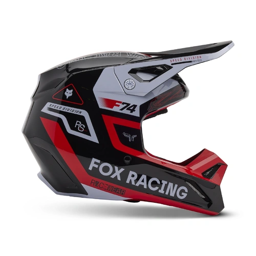 Fox Youth V1 Race Spec Helmet - Flo Red - M - SKU:FO33047110M
