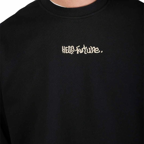 Fox Hello Future Oversized Fleece Crew - Black - XL - SKU:FO33379001XL