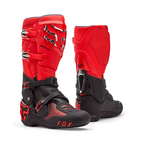 Fox 2026 Instinct MX Boots - Fluro Red - 8 - SKU:FO363611108