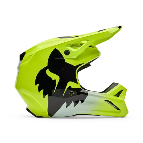 Fox 2026 V1 Shield MX Helmet - Fluro Yellow - 2XL - SKU:FO363851302X