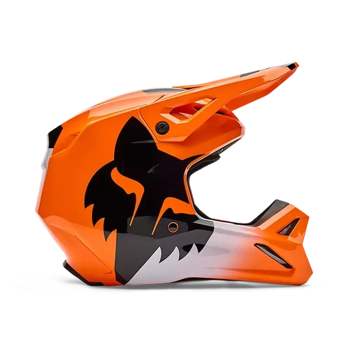 Fox 2026 Youth V1 Shield MX Helmet - Fluro Orange