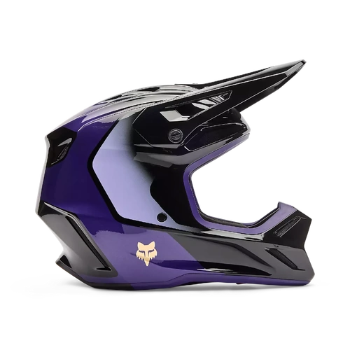 Fox 2026 V3 Drip MX Helmet - Black/Purple - S - SKU:FO36391166S