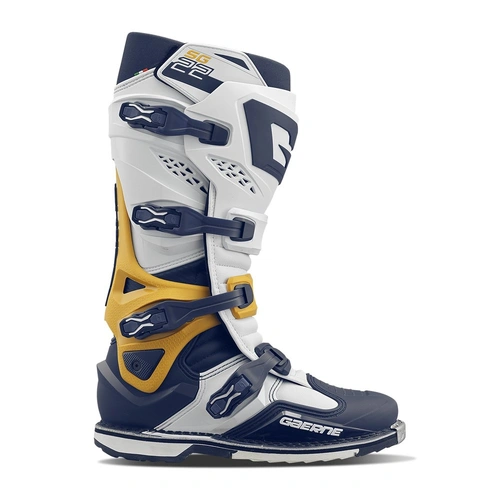 Gaerne SG-22 Squadron Boot - White/Navy/Gold