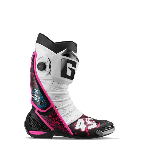 Gaerne GP1 LS Scott Redding LE Motorcycle Boots - White/Pink/Black