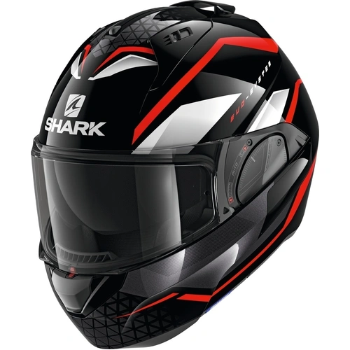 Shark EVO ES Yari Modular Helmet - Black/Red/White - M - SKU:HE9803EKRWM