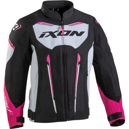 Ixon Girls Youth Striker Air Jacket - Black/White/Pink - 12 - SKU:IX100103012101906