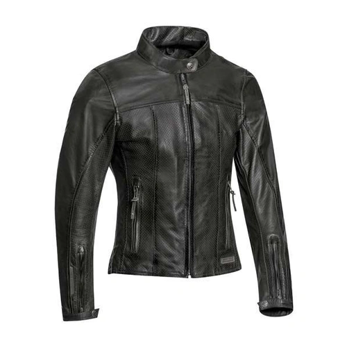 Ixon Crank Air Womens Leather Jacket - Black