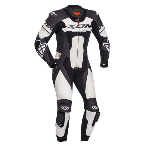 Ixon Jackal 1 Pce Leather Suit - Black/White