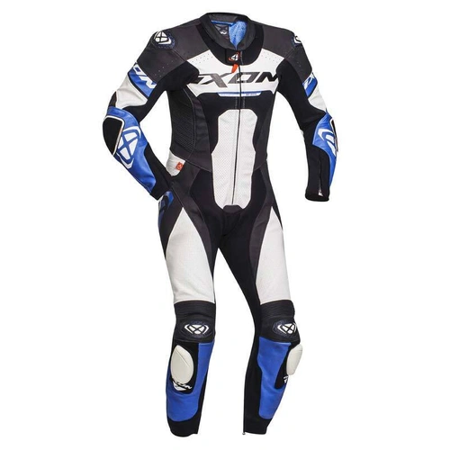 Ixon Jackal 1 Pce Leather Suit - Black/White/Blue - S - SKU:IX102201023101603