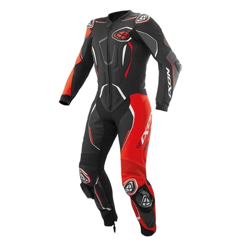 Ixon Demonio 1 Pce Leather Suit - Black/Red/White - S - SKU:IX102201027105903