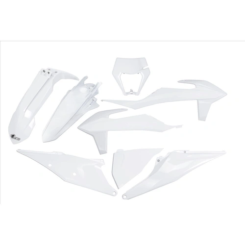 UFO KTM PLASTICS KIT W/HEADLIGHT EXC/EXC-F 20-21 WHT