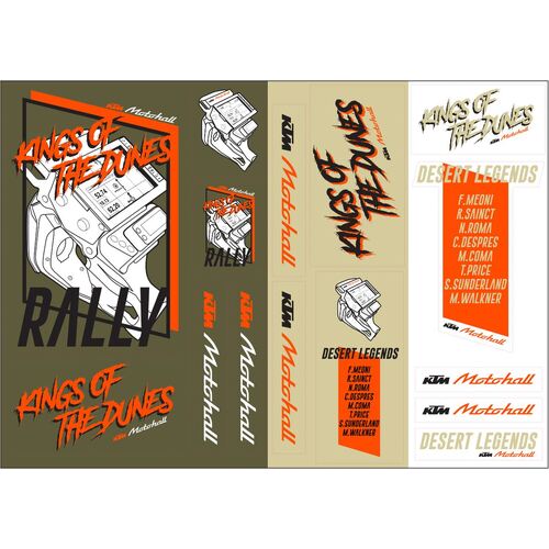 KTM OEM SPECIAL EDITION DESERT STICKER SHEET (3MH230040000) - SKU:KTM3MH230040000