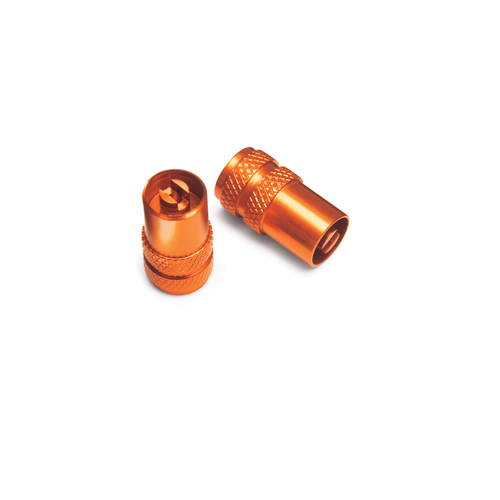 KTM OEM SCHRADER VALVE CAP SET FLAT (7771097605004) - SKU:KTM7771097605004