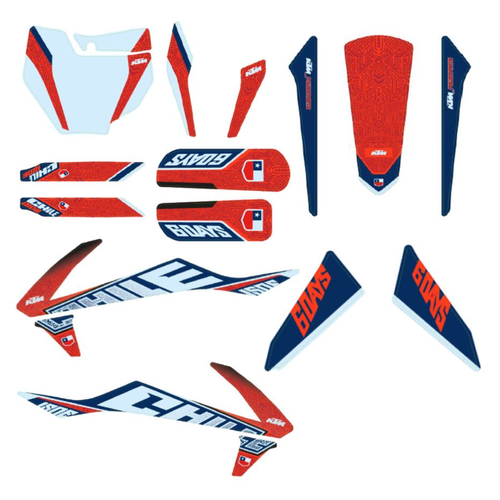 OEM Chile Six Days graphics kit (79408990600) - SKU:KTM79408990600