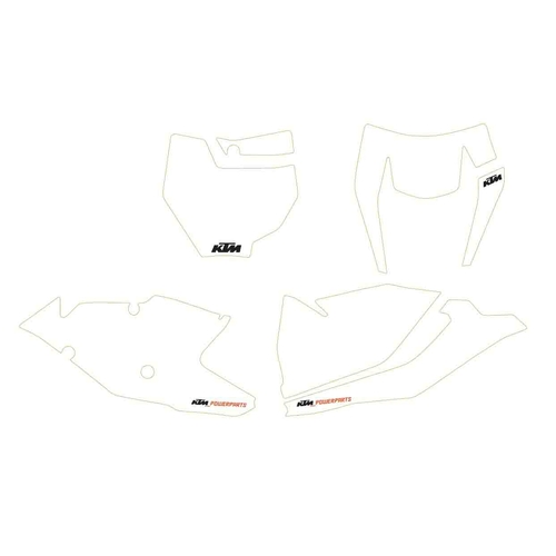 KTM OEM NUMBER PLATE STICKER WHITE (7960898800028) - SKU:KTM7960898800028