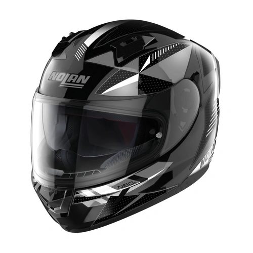 Nolan N60-6 Wiring Helmet - Black/Silver/White - XS - SKU:NHN60607354