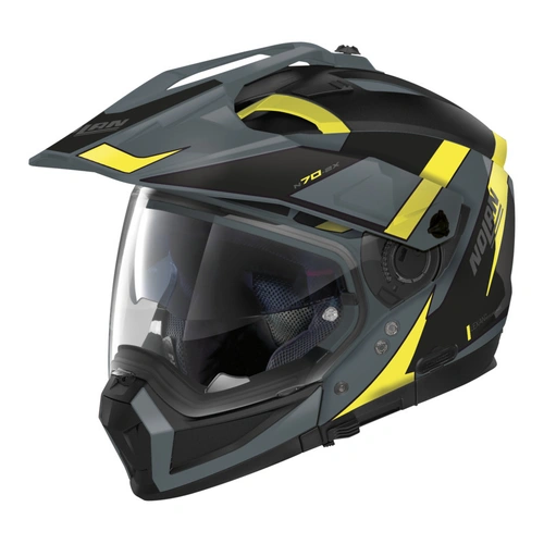 Nolan N70-2 X Adventure Skyfall Helmet - Grey/Yellow/Black - XS - SKU:NHN702X05854