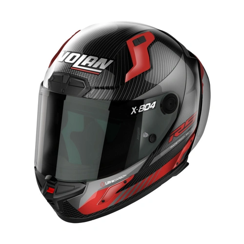 Nolan X-804 RS Hot Lap Helmet - Carbon/Red