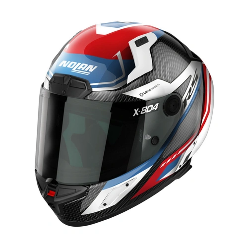 Nolan X-804 RS Maven Helmet - Carbon/Red/White/Blue - XS - SKU:NHX80401654