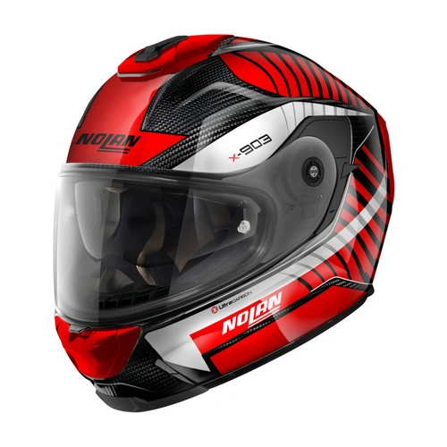 Nolan X-903 UC Starlight Helmet - Carbon/Red/White - XS - SKU:NHX90307354