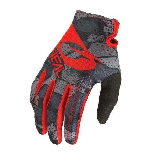 Oneal Youth Matrix Camo Gloves - Black/Red - M - SKU:ON0391Y85