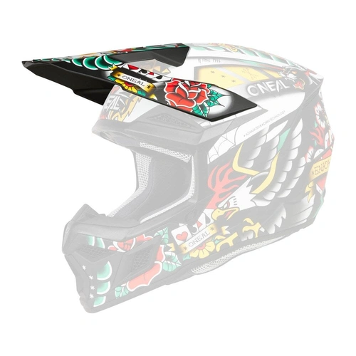 Oneal 3SRS Inked Helmet Peak - Multi
