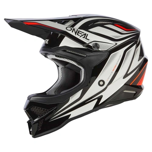 Oneal 3 Series Vertical Helmet - Black/White - XS - SKU:ON0627211