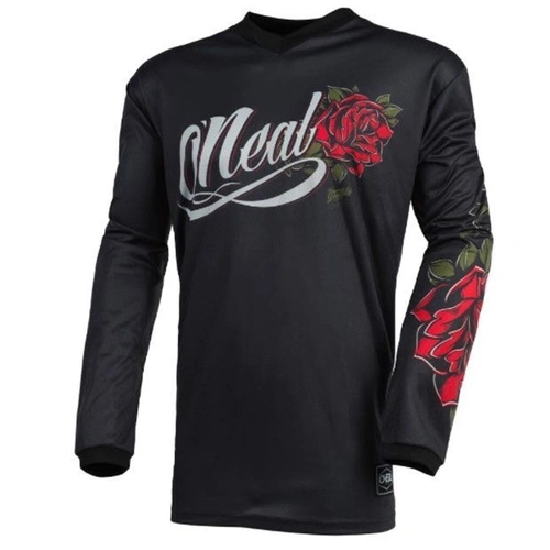 Oneal 2025 Element Threat Roses Womens MX Jersey - Black/Red