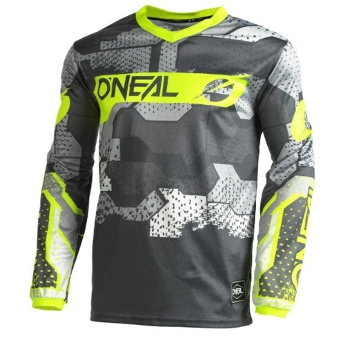 Oneal Element Camo Jersey - Grey/Yellow