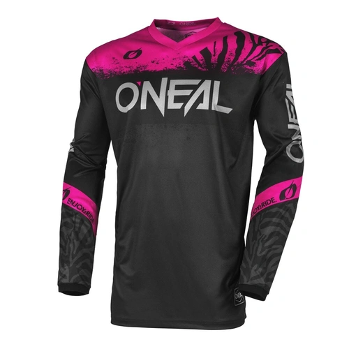 Oneal 2025 Element Shocker Womens MX Jersey - Black/Pink - L - SKU:ONE006714