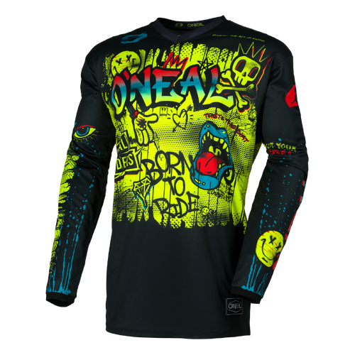 Oneal 2026 Element Youth Rancid V.26 MX Jersey - Black/Neon Yellow