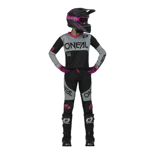 Oneal Element Racewear Girls Youth Pants - Black/Pink - 20 - SKU:ONE0227020