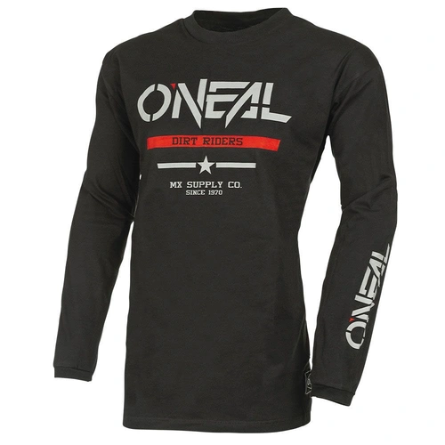 Oneal Youth Element Cotton Squadron Jersey - Black/Grey - XS - SKU:ONE03S111