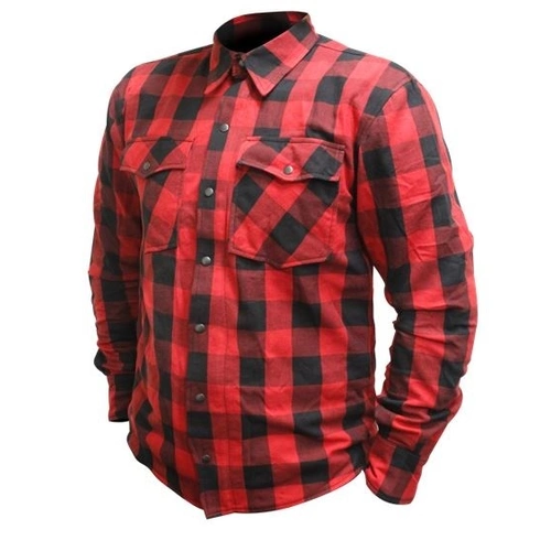 Rjays Regiment Flannel Shirt - Red/Black - S - SKU:RJFL001RDBK3