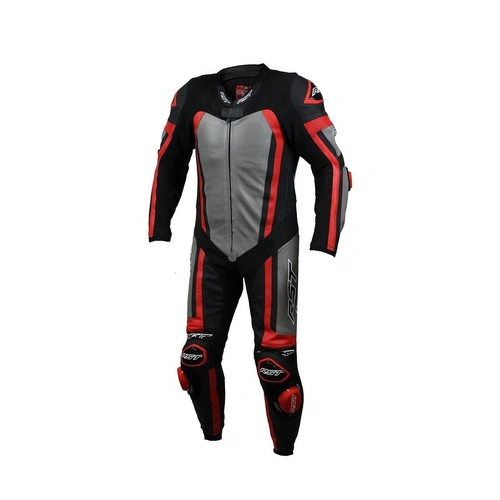RST Pro Series Evo CE Mens Leather 1 Pce Suit - Black/Grey/Red - 48 - SKU:RSS1355813148