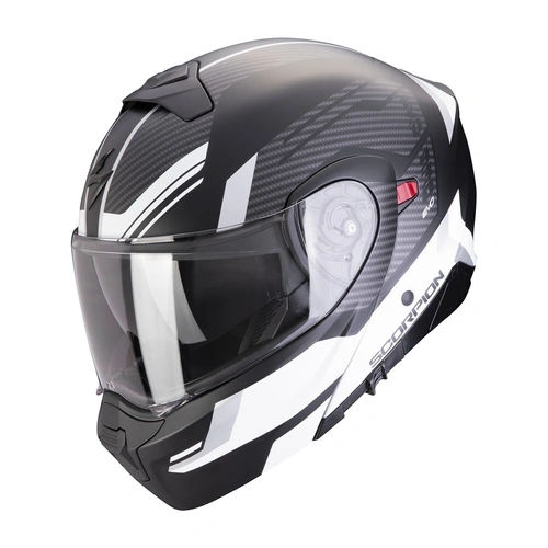 ScorpionExo Exo-930 Evo Sikon Matte Helmet - Black/Silver/White - S - SKU:SE19442828403
