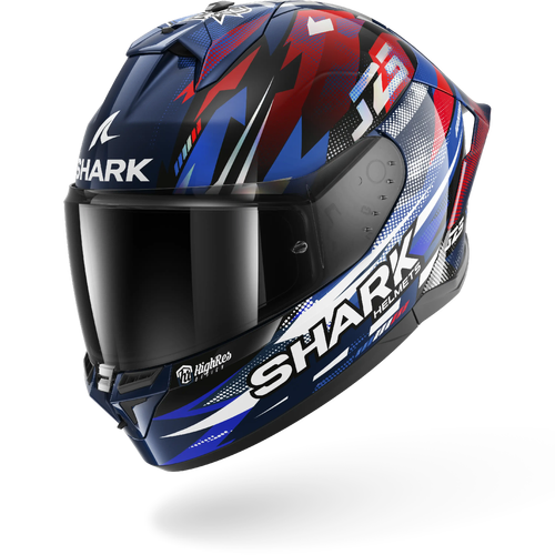 Shark Skwal Cup Replica Zarco Gp De France Carbon Helmet - Blue Chrome Red