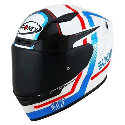 Suomy Track-1 E06 Ninety Seven Helmet - White/Red - XS - SKU:SUK6T1000154