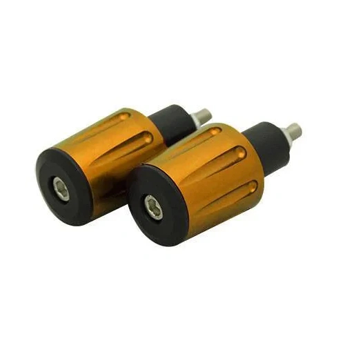 Tarmac Bar-Ends Tapered Grooved - Yellow - 36mm - Gold