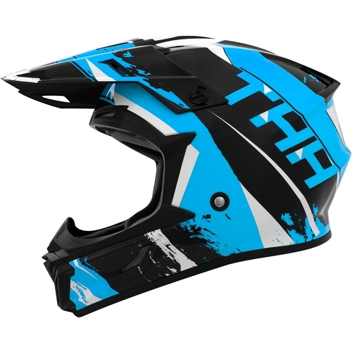 THH T710X Rage Black Blue Helmet - Black - X-Large - Adult  - SKU:THH130BKBU6