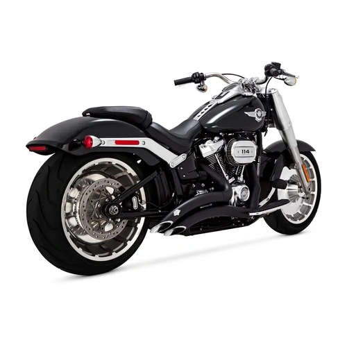Vance & Hines Pcx Big Radius 2-2 Blk Softail 18-22 (Fits: Fatboy + Breakout + Fxdr) (Was V46075) - SKU:V46375