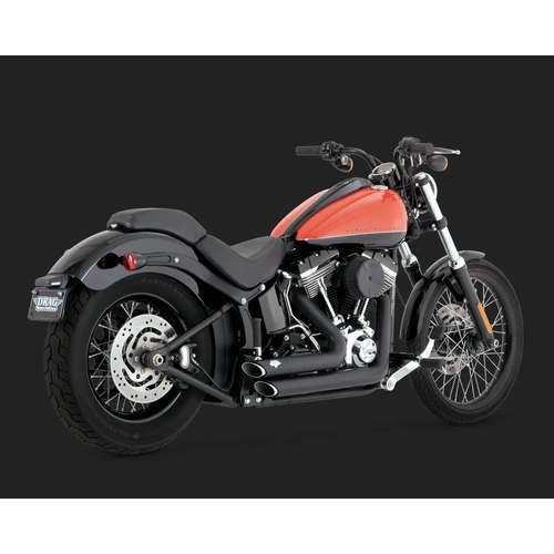 Vance & Hines Pcx Sh Shot Stag Blk Softail 12-17 (Exc Fxsb/Fxse) (Was V47225)