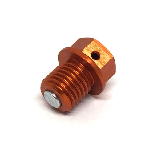 Zeta Magnetic Drain Bolt (M12 x 12 - P1.5) - Orange - SKU:ZE581517