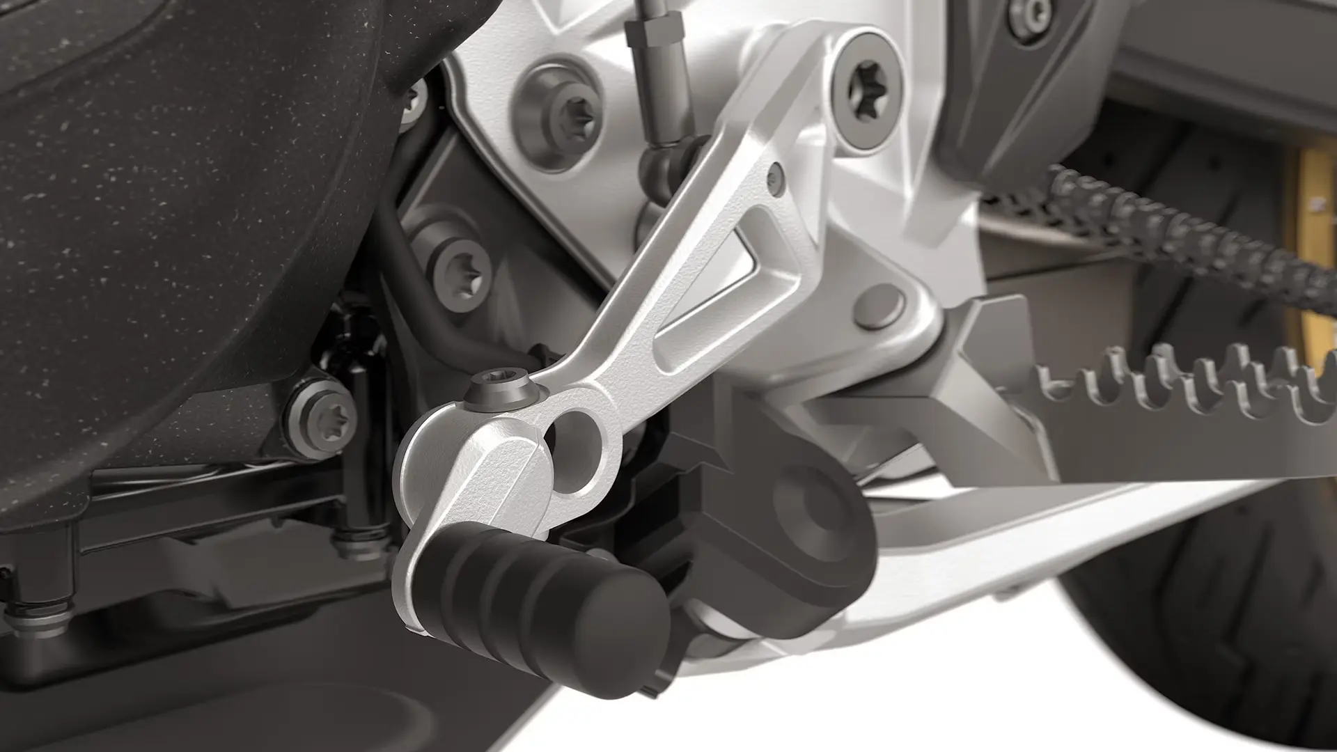 Adjustable gearshift and brake lever