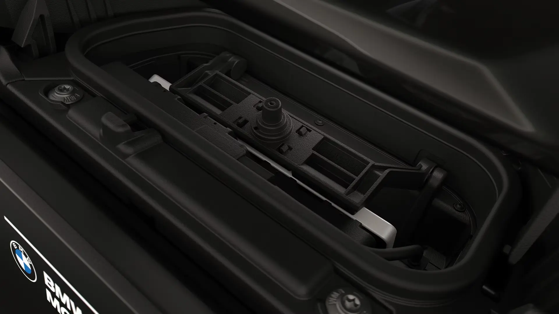 Integrated smartphone charging compartment
