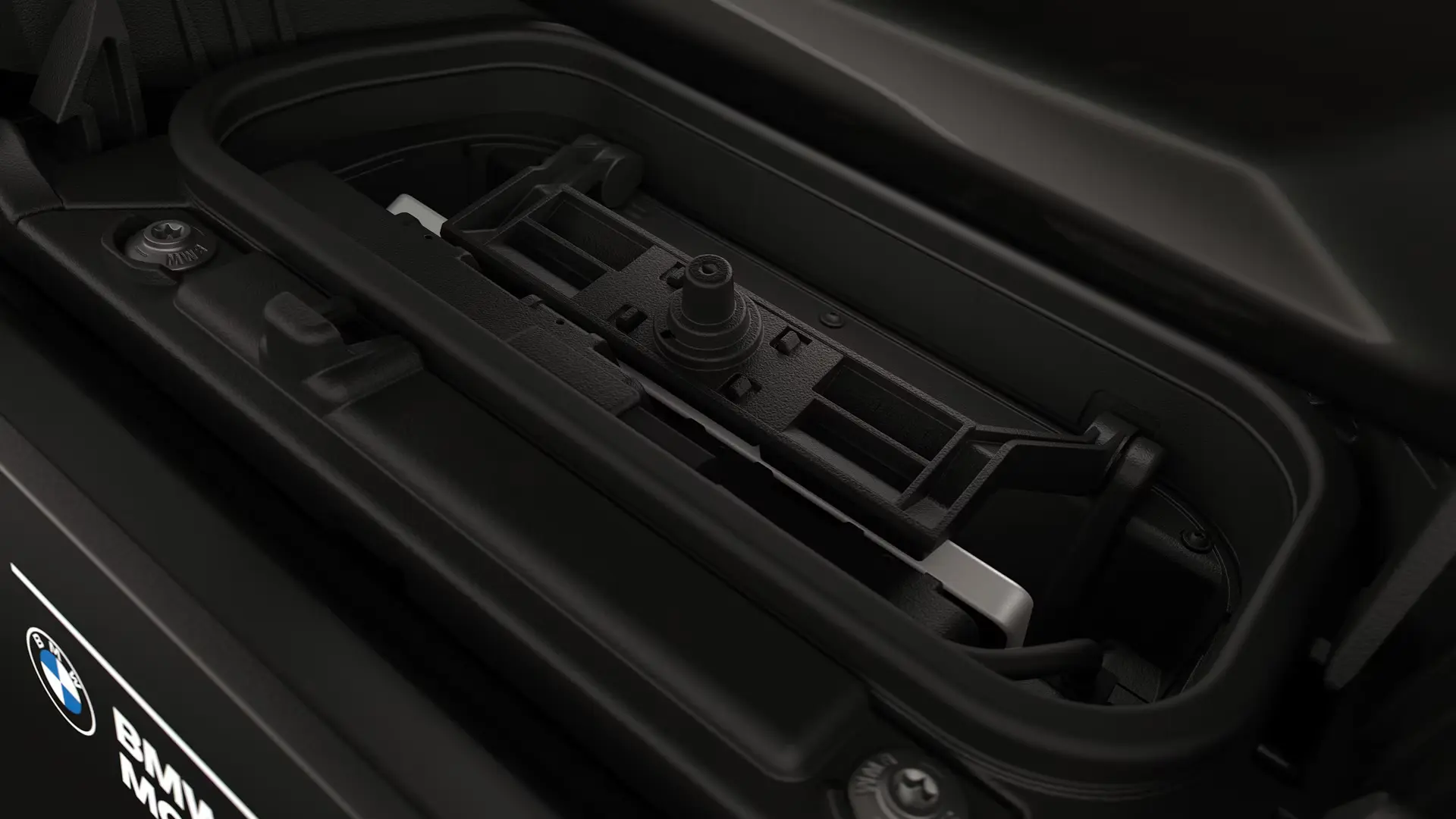 Integrated smartphone charging storage compartment