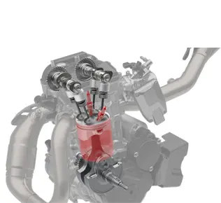 Dual spark plugs, New piston design