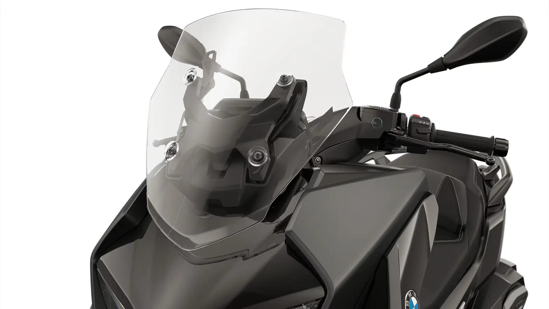 The adjustable windscreen provides even better protection