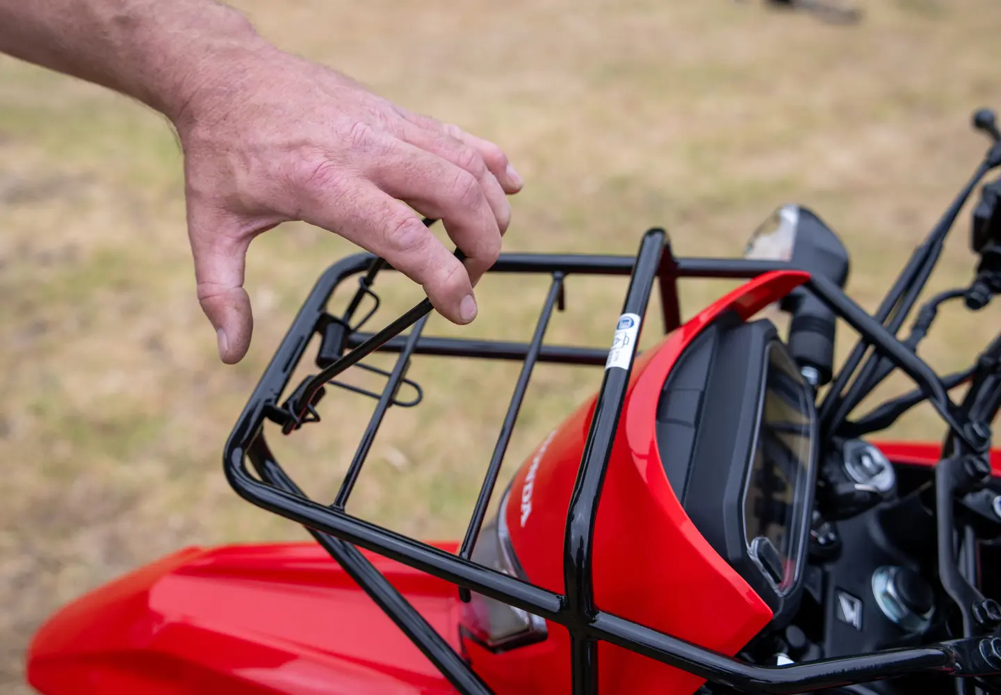 Convenient front and rear rack