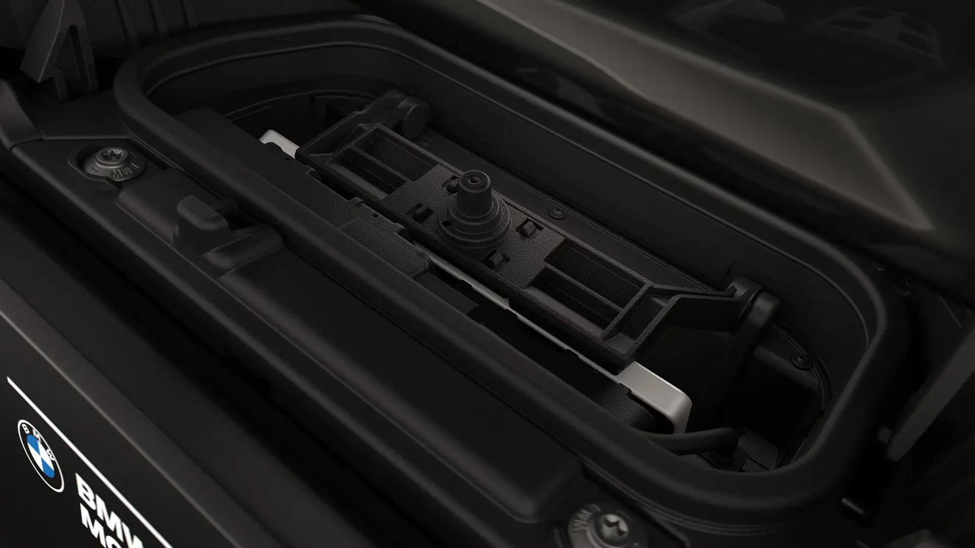 Integrated smartphone charging compartment